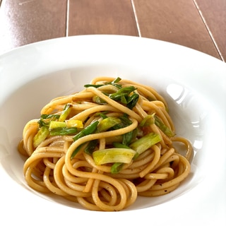 シメの麺~安定の醤油味スパゲティ